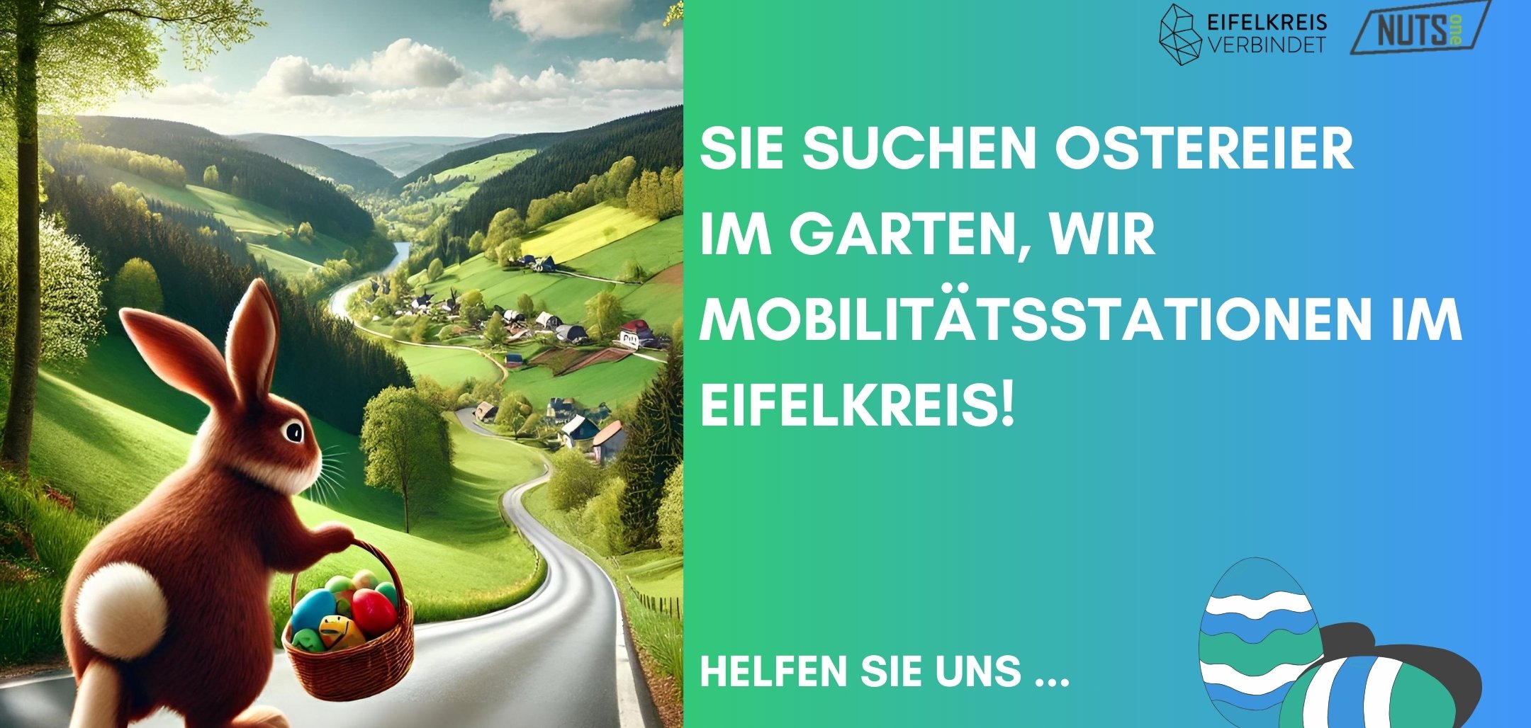 Sie suchen ostereier im garten, wir mobilitätsstationen im eifelkreis helfen sie uns ... (Kalender) - Mobilitätsworkshops - Titelbild Kreisnachrichten
