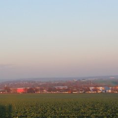 Gewerbegebiet Dudeldorf mit Hintergrund Air Base Spangdahlem