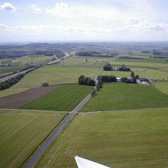 Blick über die Höhen von der Gemarkung Heilenbach mit Aussicht auf die A 60