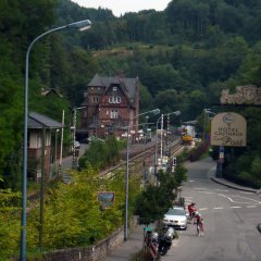 Blick auf den Kyllburger Bahnhof zum Raderlebnistag